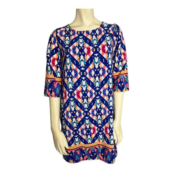 Everly Dress S Small Brunch Preppy Shift Blue Twee Spring Summer - Picture 1 of 5